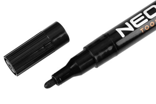 4db jelölőfilc, lakkfilc, vízálló festékkel, alu festéktartály házzal, fekete, normál hegyű