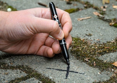 Jelölőfilc, vízálló olajalapú festékkel, fekete, normál hegyű, Rendelési egység: 30db