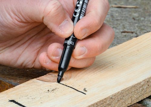 Jelölőfilc, vízálló olajalapú festékkel, fekete, normál hegyű, Rendelési egység: 30db