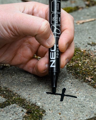 Jelölőfilc, vízálló olajalapú festékkel, fekete, vastag hegyű, Rendelési egység: 20db