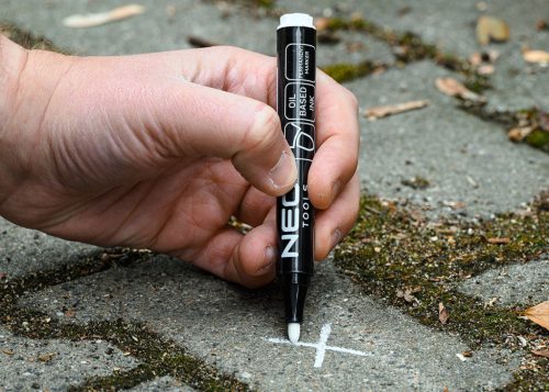 Jelölőfilc, vízálló olajalapú festékkel, fehér, normál hegyű, Rendelési egység: 12db