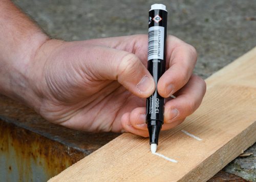 Jelölőfilc, vízálló olajalapú festékkel, fehér, normál hegyű, Rendelési egység: 12db