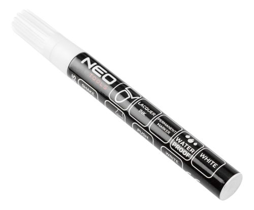 Jelölőfilc, lakkfilc, vízálló festékkel, alu festéktartály, fehér, normál hegyű, Rendelési egység: 12db