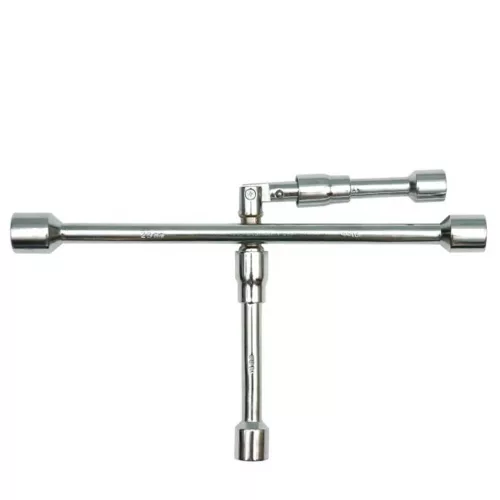 Kerékkulcs, keresztkulcs, összehajtható, 17, 19, 21, 23mm