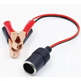 Szivargyújtó aljzat 12/24V krokodil csipesszel