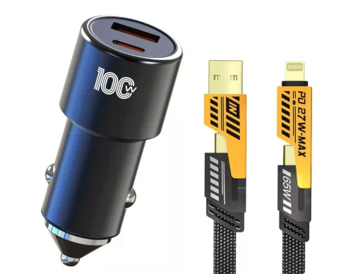 100W-os Gyors töltő USB/USB-C + 65W-os 4 az töltő különböző töltőfejekkel - 5A 12-24V