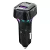 Szivargyújtós gyorstöltő 45W – PD Type-C + USB, RGB világítással és beépített voltmérővel