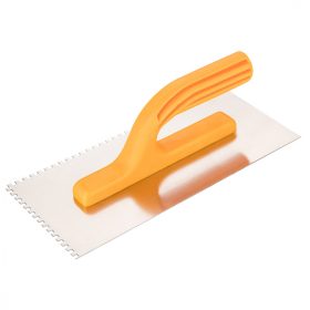   Acél simító, fogazott, rozsdamentes, - 280x130mm, 4x4x4mm fog