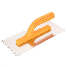   Acél simító, fogazott, rozsdamentes, - 280x130mm, 6x6x6mm fog