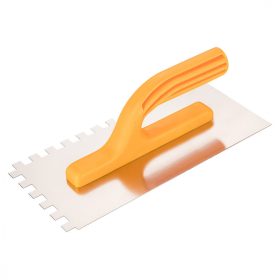   Acél simító, fogazott, rozsdamentes, - 280x130mm, 8x8x8mm fog