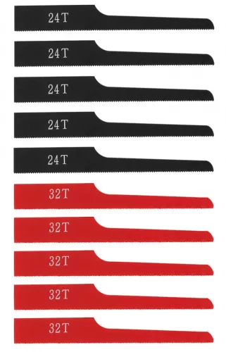Fűrészlap készlet 14-034 pneumatikus orrfűrészhez, 24 és 32 fogú lapok, 10db