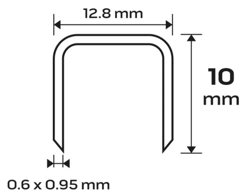 Tűzőkapocs, horganyzott 80-as tipus, pneumatikus tűzőgéphez (14-572), GA21, 10 mm, 4000 db