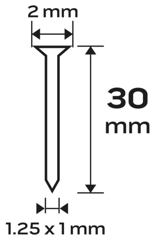 Tűzőszeg, horganyzott 300 (F) tipus, pneumatikus tűzőgéphez (14-570), GA18, 30 mm, 4000 db