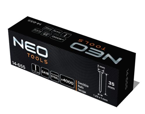 Tűzőszeg, horganyzott 300 (F) tipus, pneumatikus tűzőgéphez (14-570), GA18, 35 mm, 4000 db