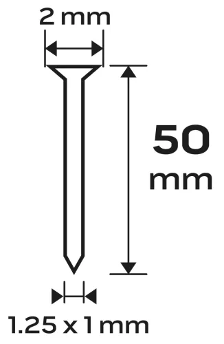 Tűzőszeg, horganyzott 300 (F) tipus, pneumatikus tűzőgéphez (14-570), GA18, 50 mm, 4000 db
