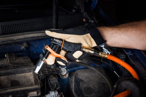 Pneumatikus lefúvópisztoly, nagy teljesítményű, cserélhető fejekkel