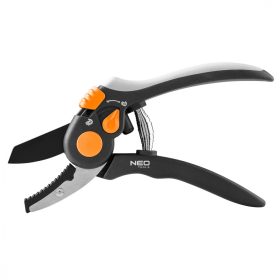   Metszőolló, rávágó, max.18mm, teflon bevonat, állítható pengenyílás, 200mm