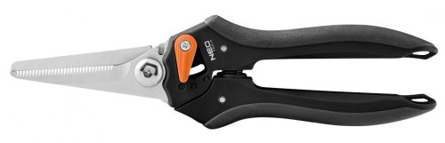 Szüretelő metszőolló, hegyes, max.6mm, teflon bevonat, 210mm