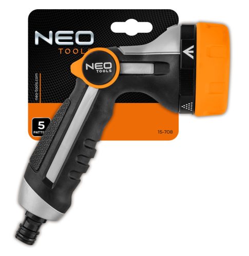 Öntözőpisztoly 5 funkciós, hüvelykujj szabályozás