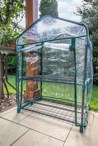 Növényház 69 x 49 x 95 cm, PVC fólia, fémszerkezet