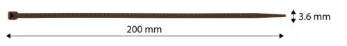 Kerti kötegelő, gyorskötöző 3.6x200mm, 50db, barna