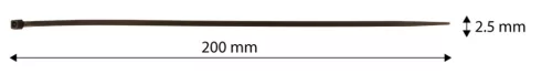 Kerti kötegelő, gyorskötöző 2.5x200mm, 50db, barna