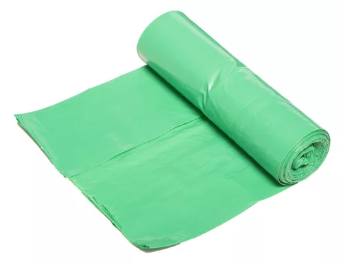 Szemeteszsák 60l, 60x70cm, zöld,erősített húzószalagos, vastagság:35mic, 10db