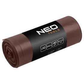   Szemeteszsák 200l, 90x120cm, barna, erősített, vastagság:40mic, 10db