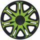 J-Tec 15" Nascar Green-Black Dísztárcsa garnitúra