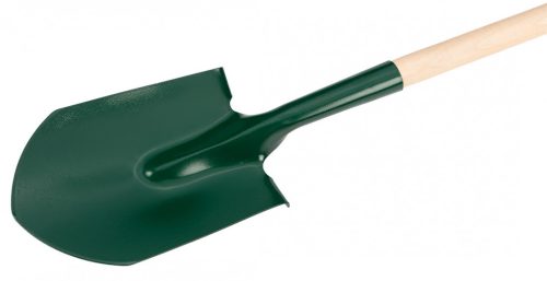 Ásó, fa nyéllel, t markolattal