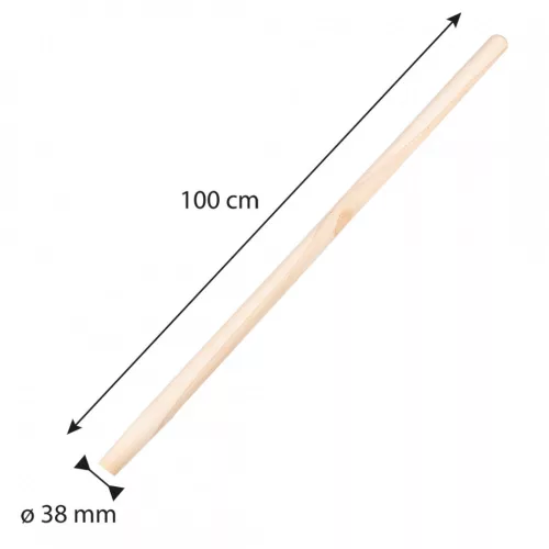 Lapátnyél, bükkfa, egyenes, 38mm/100cm