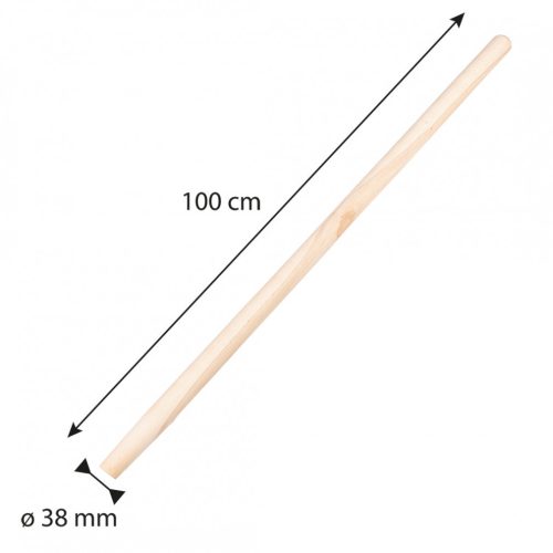 Lapátnyél, bükkfa, egyenes, 38mm/100cm