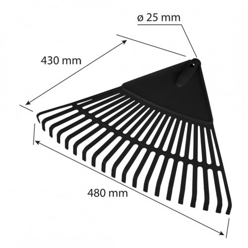 Lombseprű, műanyag 480x430mm