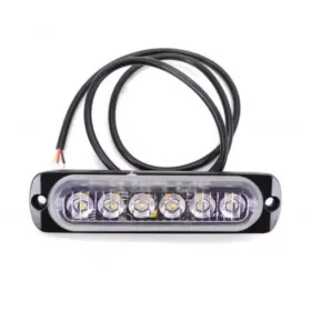 18042 6LED-es stroboszkóp sárga - E jel - 12-24V W13891-1