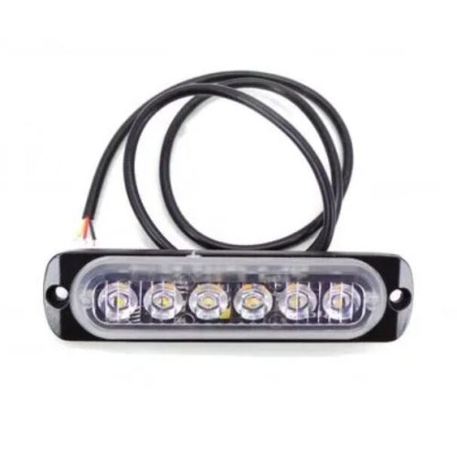 18042 6LED-es stroboszkóp sárga - E jel - 12-24V W13891-1