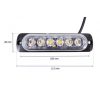 18042 6LED-es stroboszkóp sárga - E jel - 12-24V W13891-1