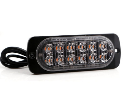 18066 12LED-es stroboszkóp FEHÉR - E jel - 12-24V