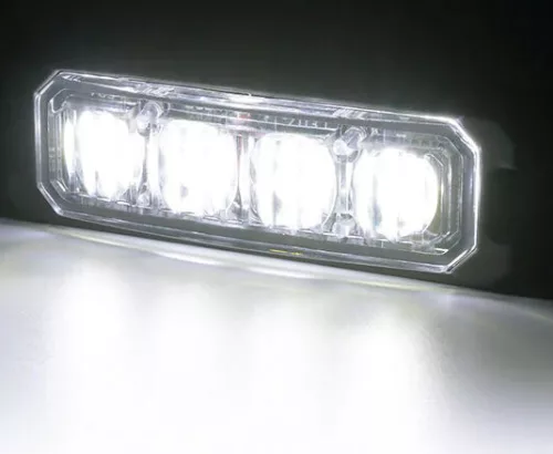 18080 4LED-es stroboszkóp FEHÉR  - E jel - 12-24V