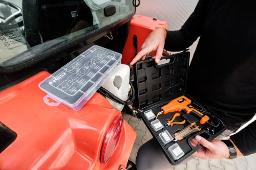 Műanyagjavító kapocs készlet 19-158-hoz, fém, 6 tipus 100-100db