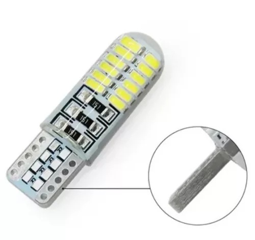  SMD-T10-3024SMD 10db-os SZILIKON - fehér - 12V CANBUS