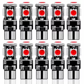  SMD-T10-5SMDR - 10db-os helyzetjelző CANBUS  - 12V - piros