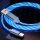 TYPE-C világító LED töltőkábel kábel - kék színben