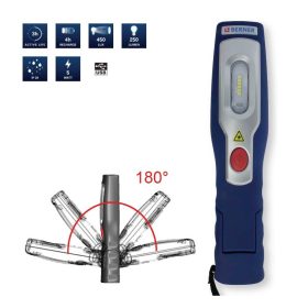 Berner szerelőlámpa, akkus, SMD LED-es (6+1 LED)