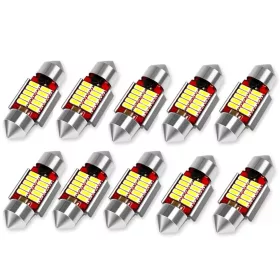    SMD-ROOF-10SMD-31 - 10db-os 31MM Szofita Led 12V hűtőbordás CANBUS