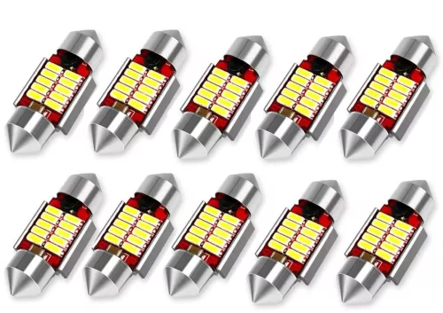  SMD-ROOF-10SMD-31 - 10db-os 31MM Szofita Led 12V hűtőbordás CANBUS