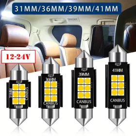    SMD-ROOF-3030-36-2 - 2db-os 36MM-3030-6SMD Szofita - CANBUS - 12-24V Hűtőbordákkal