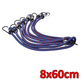   Kampós csomagrögzítő, gumipók, nyolcágú, prémium, 8x60cm