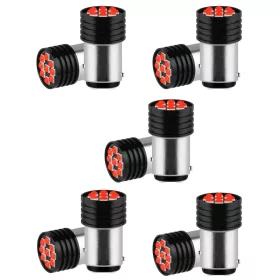  5 X Villog  SMD-1157-9SMD 21/5W - piros -STROBE- 12V