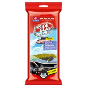   Dr. Marcus Inside Glass Wipes, üvegtisztító kendő, belső, citrom