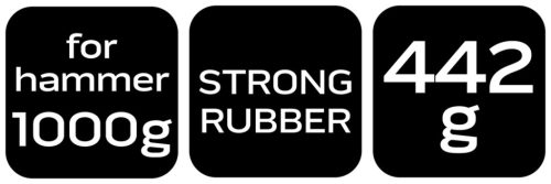 Gumifeltét kalapácshoz, kemény gumi, 1kg-os kalapácsokhoz